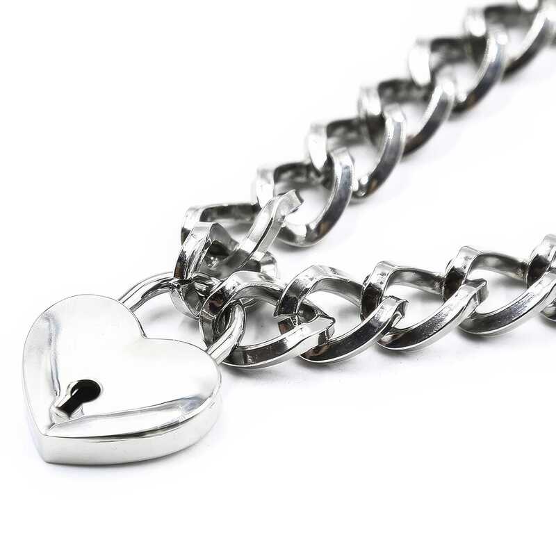 Bdsm Halsband Vorhängeschlosskette - Image 3