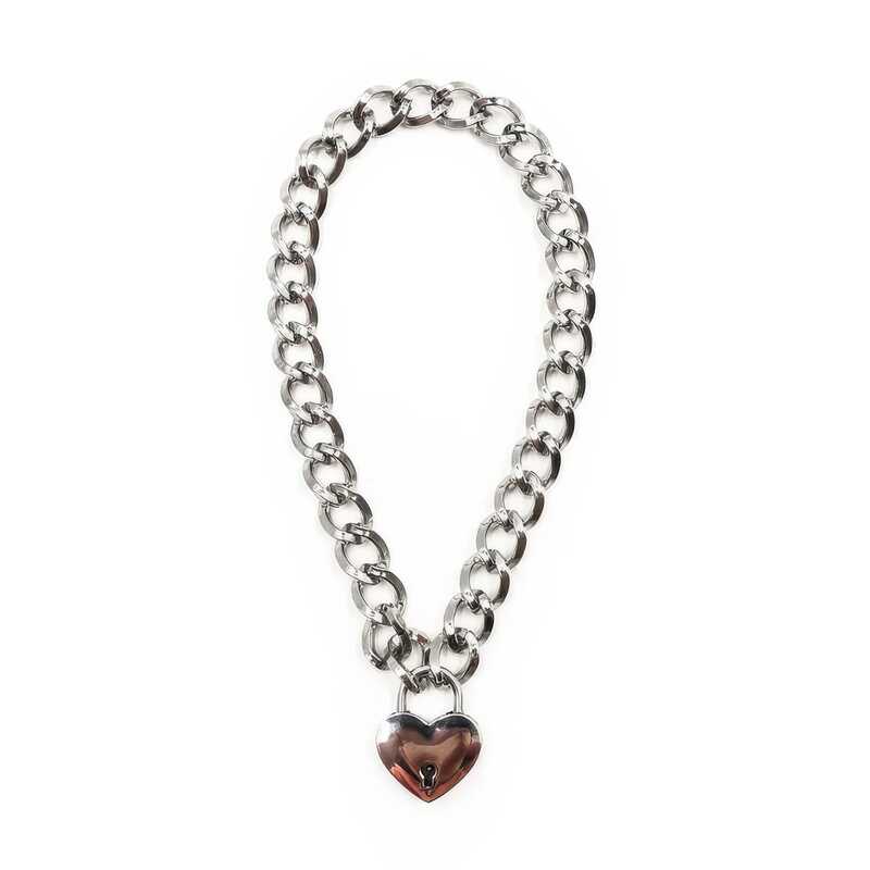 Bdsm Halsband Vorhängeschlosskette - Image 4