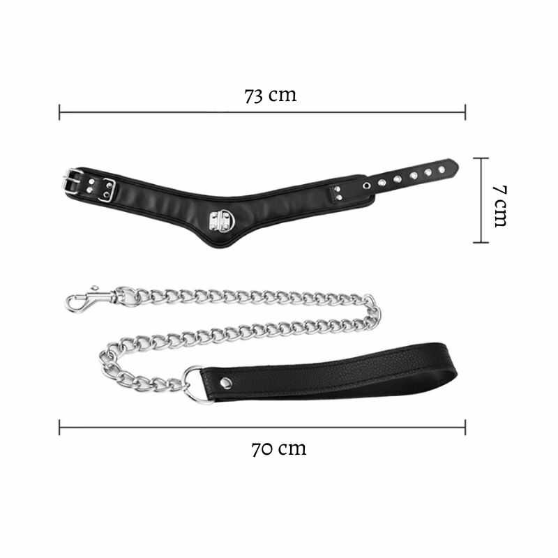 Bdsm Halsband mit Leine - Image 7