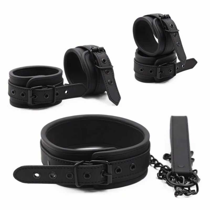 Bdsmhandschellenkragenset