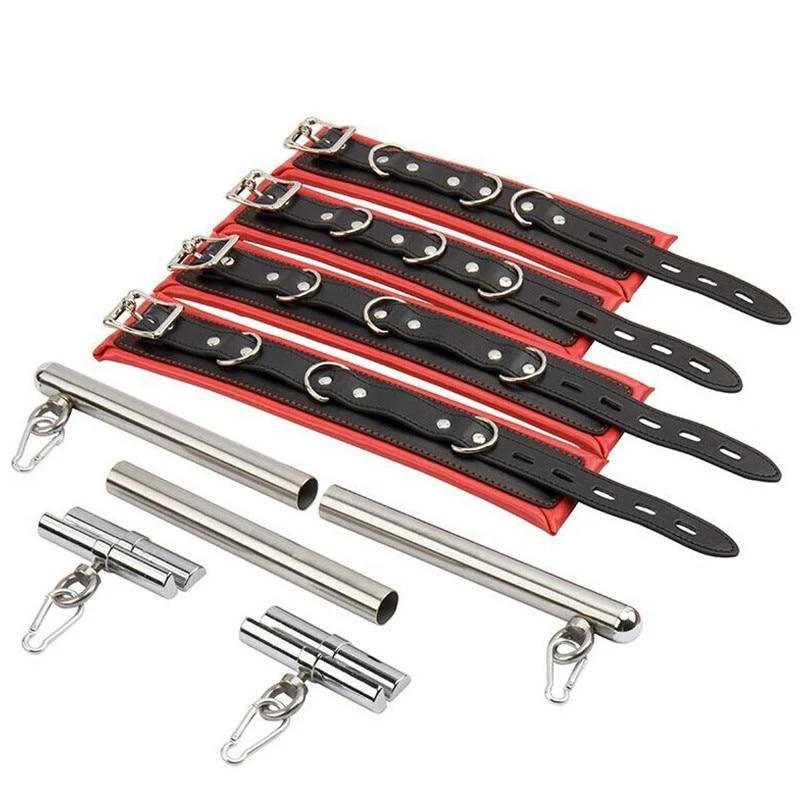 Spreizstange aus Metall mit Handschellen Handgelenke und Knöchel - Image 3