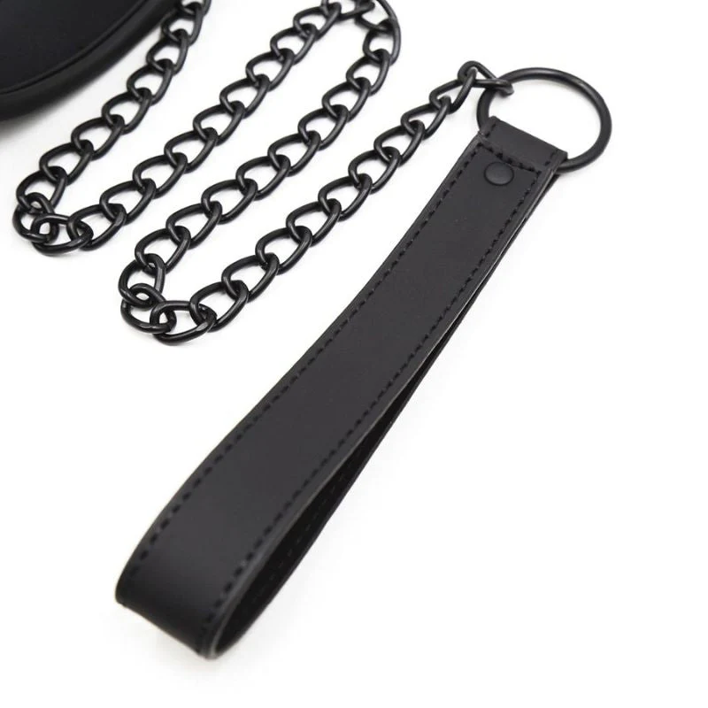Halsband Bdsm Leine Metall schwarz - Image 4