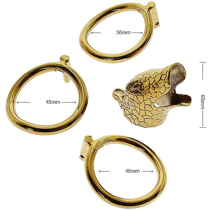 Keuschheitskäfig Für Männer Goldschlange - Image 2