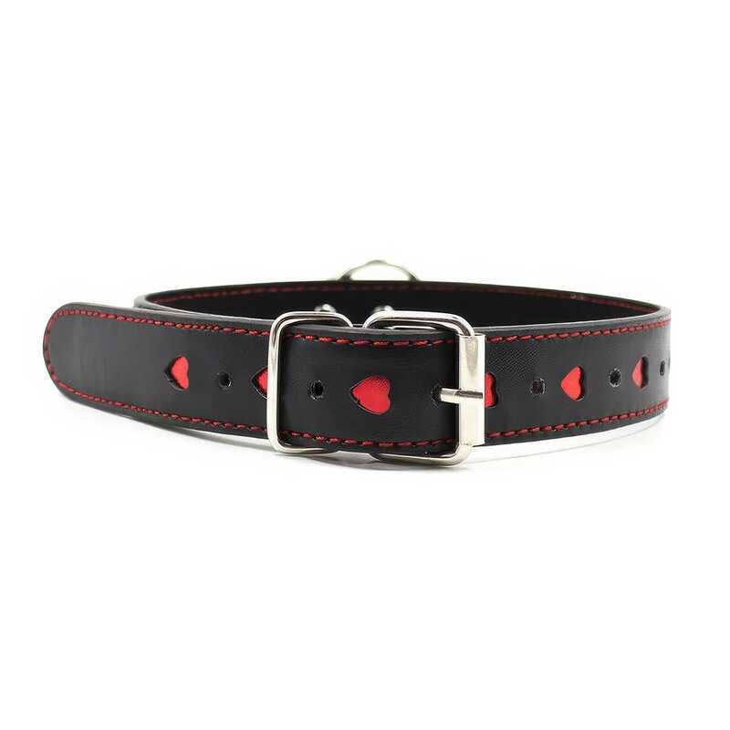 BDSM Halsband mit Metall Leine - Image 4