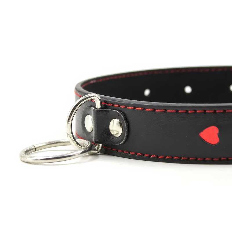 BDSM Halsband mit Metall Leine - Image 5