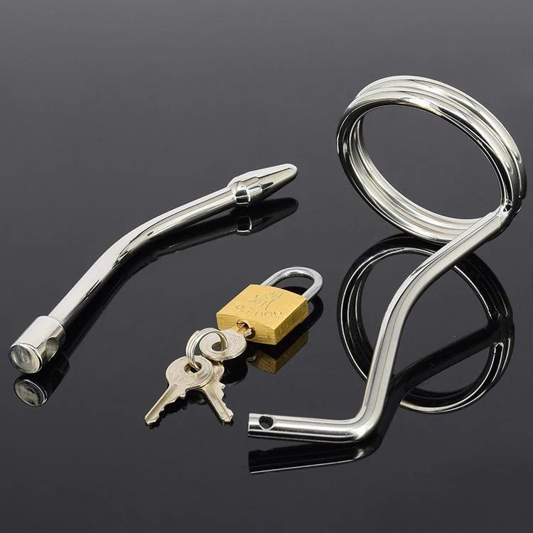 Keuschheits-Urethra-Plug mit Vorhängeschloss - Image 2