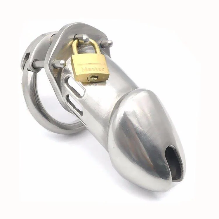 Keuschheitskäfig aus mattem Metall - GB6000L