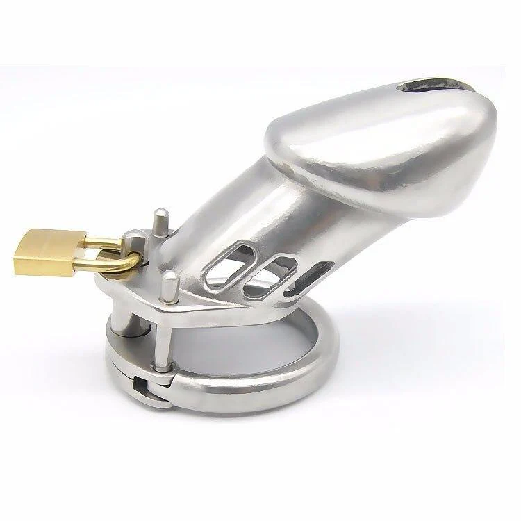 Keuschheitskäfig aus mattem Metall - GB6000L - Image 2