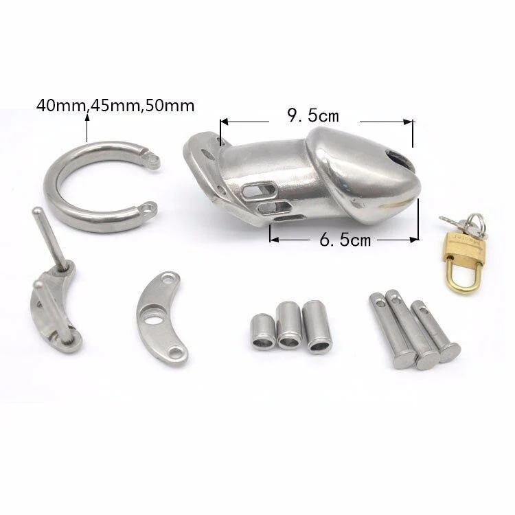 Keuschheitskäfig aus mattem Metall - GB6000L - Image 3