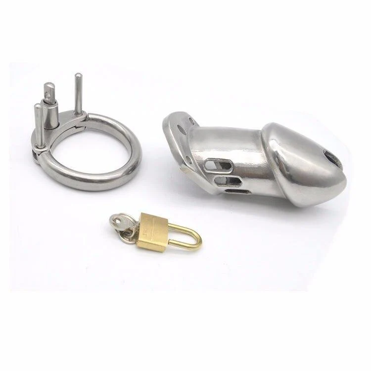 Keuschheitskäfig aus mattem Metall - GB6000L - Image 4