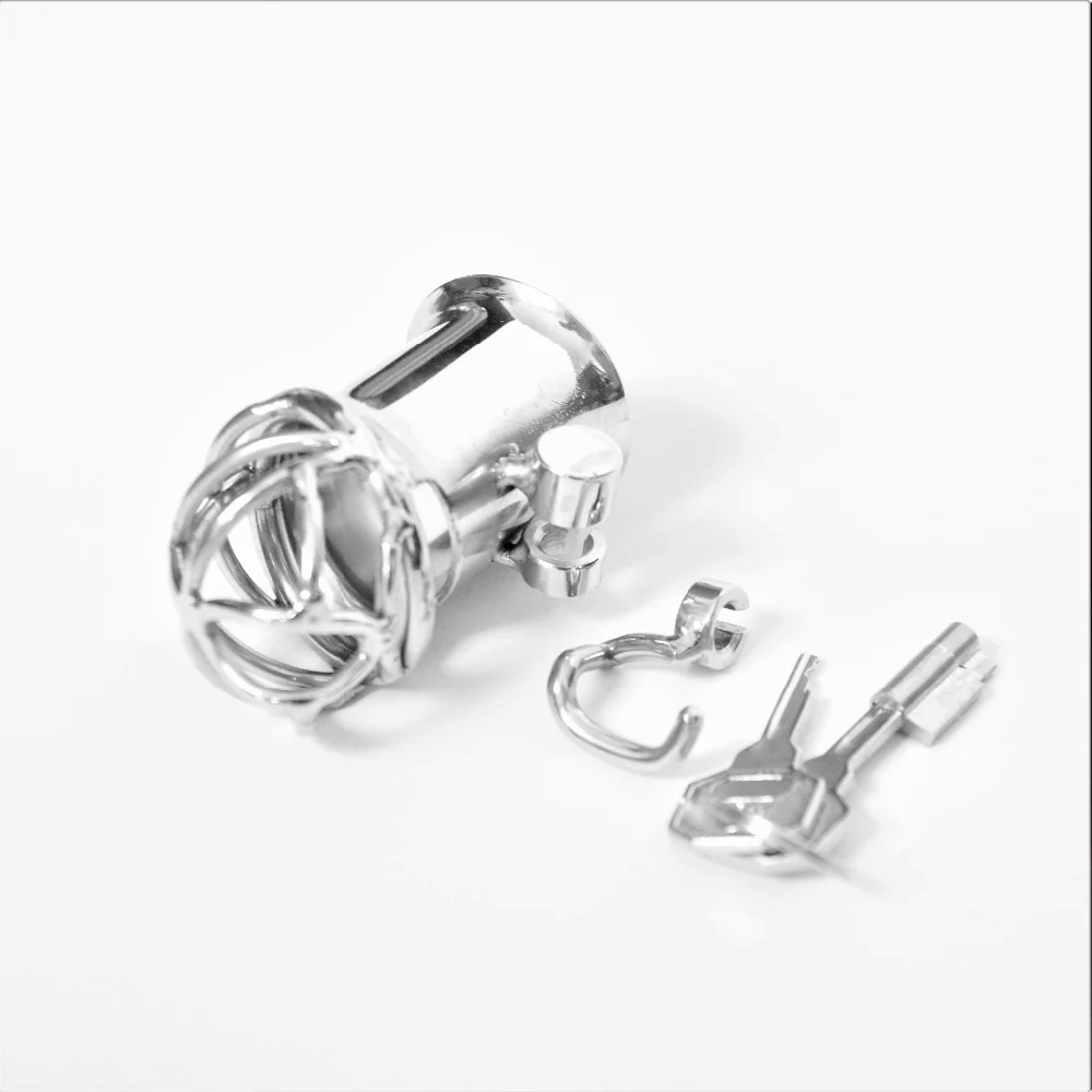 Keuschheitskäfig aus Metall für Frenum-Piercing Rohr 28,5mm S082