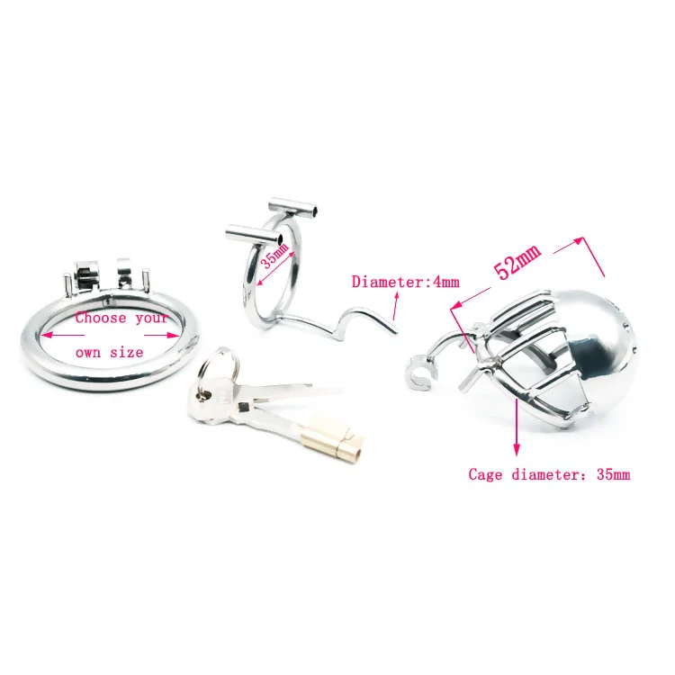 Keuschheitskäfig aus Metall für PA-Piercing - A400-1 - Image 8