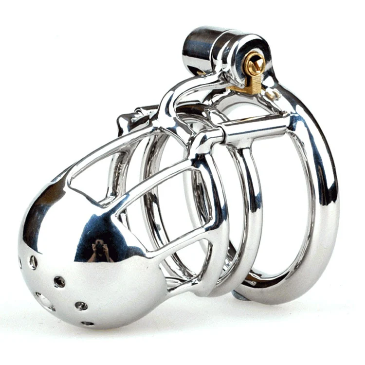 Keuschheitskäfig aus Metall für PA-Piercing - A400-1 - Image 9