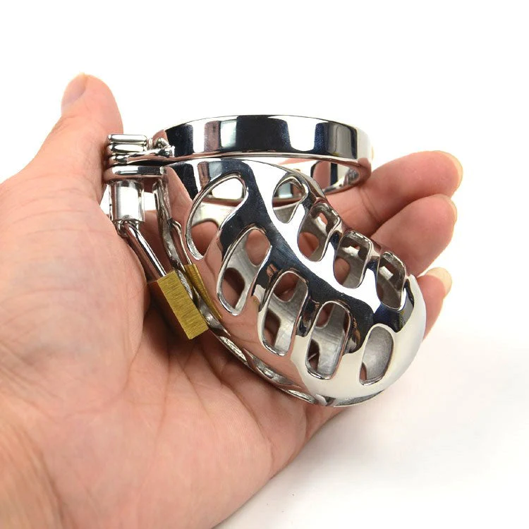 Keuschheitskäfig Aus Metall Herren La Vague - Image 5