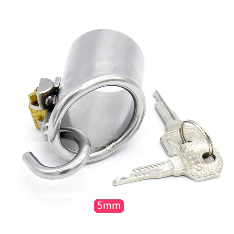 Keuschheitskäfig aus Metall mit Harnröhrenplug für PA Piercing Rohr 33mm A213 - Image 3