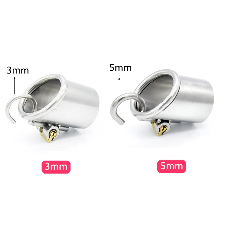 Keuschheitskäfig aus Metall mit Harnröhrenplug für PA Piercing Rohr 33mm A213 - Image 5