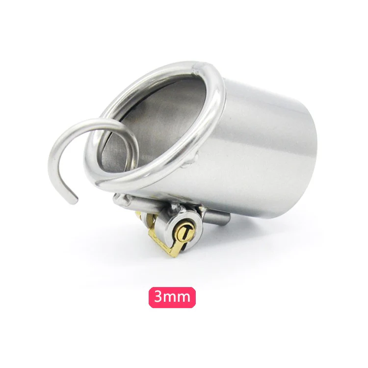 Keuschheitskäfig aus Metall mit Harnröhrenplug für PA Piercing Rohr 33mm A213 - Image 6