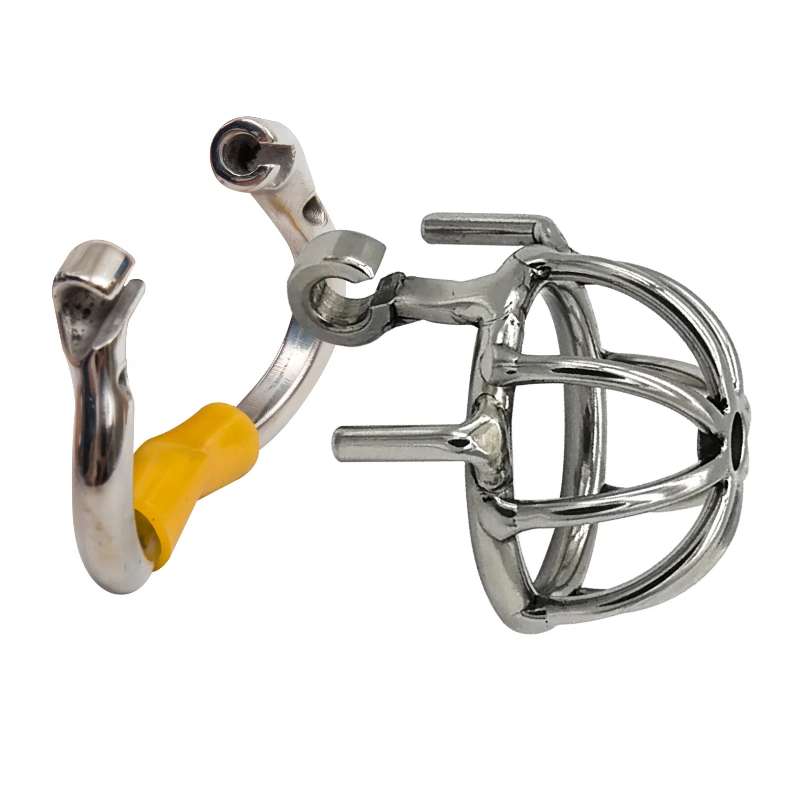 Keuschheitskäfig aus Metall mit Harnröhrenplug - S055 - Image 9