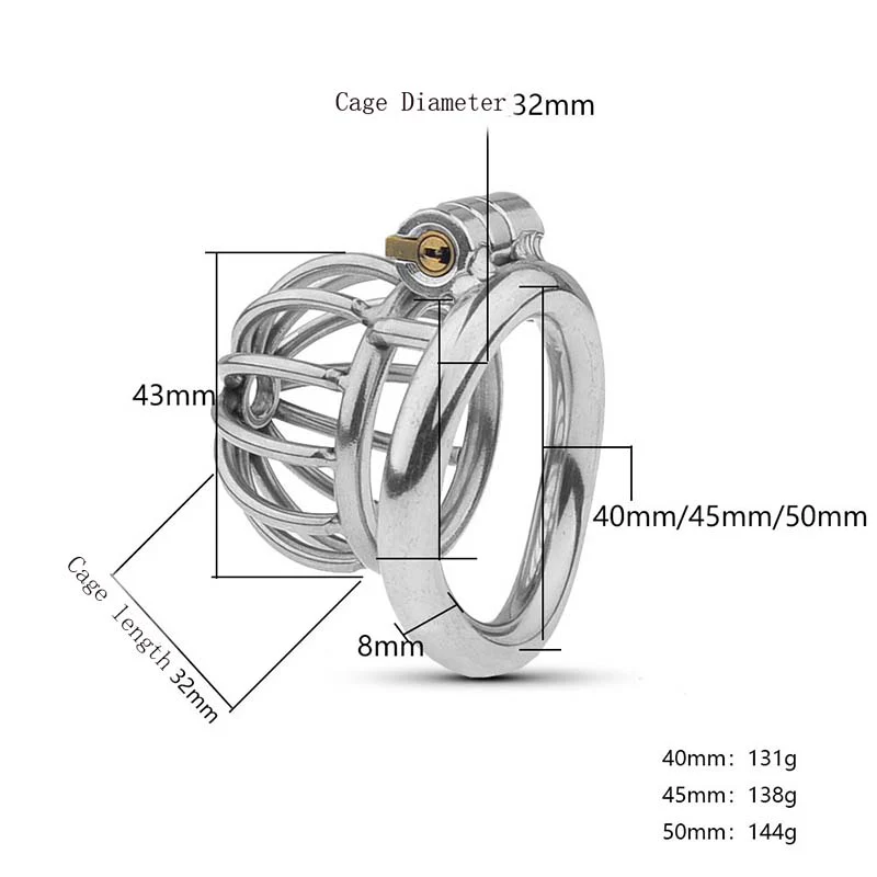 Keuschheitskäfig aus Metall mit Harnröhrenplug - UL203 - Image 3