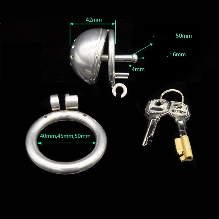 Keuschheitskäfig aus Metall mit Harnröhrenstab A221 - Image 5