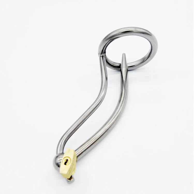 Keuschheitskäfig aus Metall mit langem Harnröhrenstab A059 - Image 2