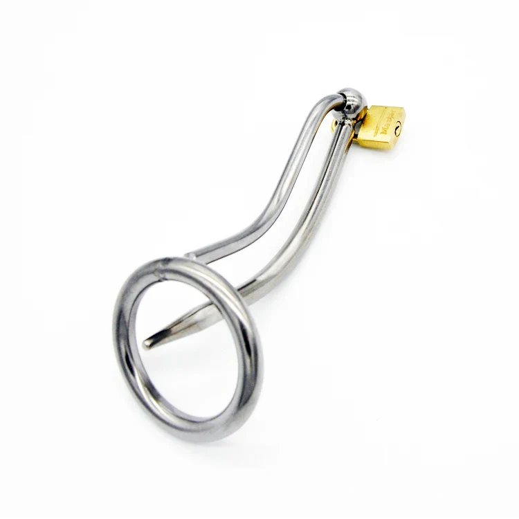 Keuschheitskäfig aus Metall mit langem Harnröhrenstab A059 - Image 4