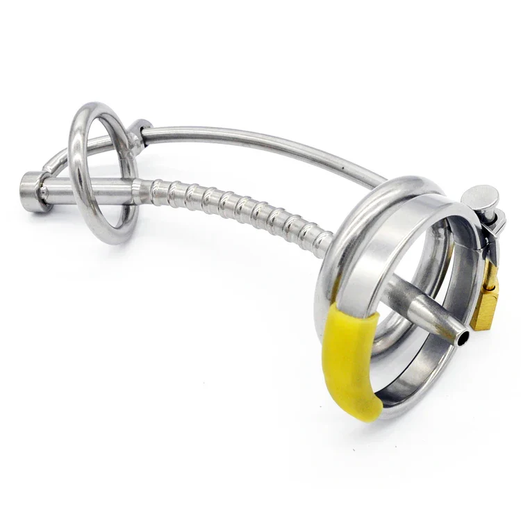 Keuschheitskäfig aus Metall mit langem Harnröhrenstab A060 - Image 2