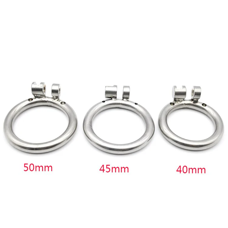 Keuschheitskäfig aus Metall mit Öffnung für Harnröhrenplugs A217 - Image 3