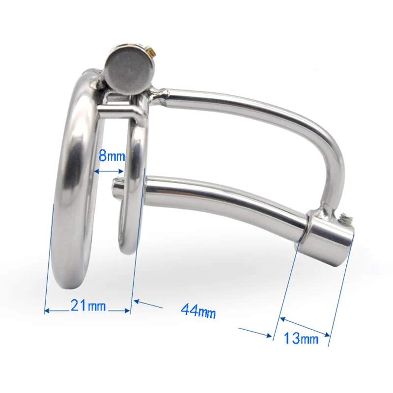 Keuschheitskäfig aus Metall mit verstellbarem Harnröhrenkatheter 8 bis 12 mm, A279-P - Image 3