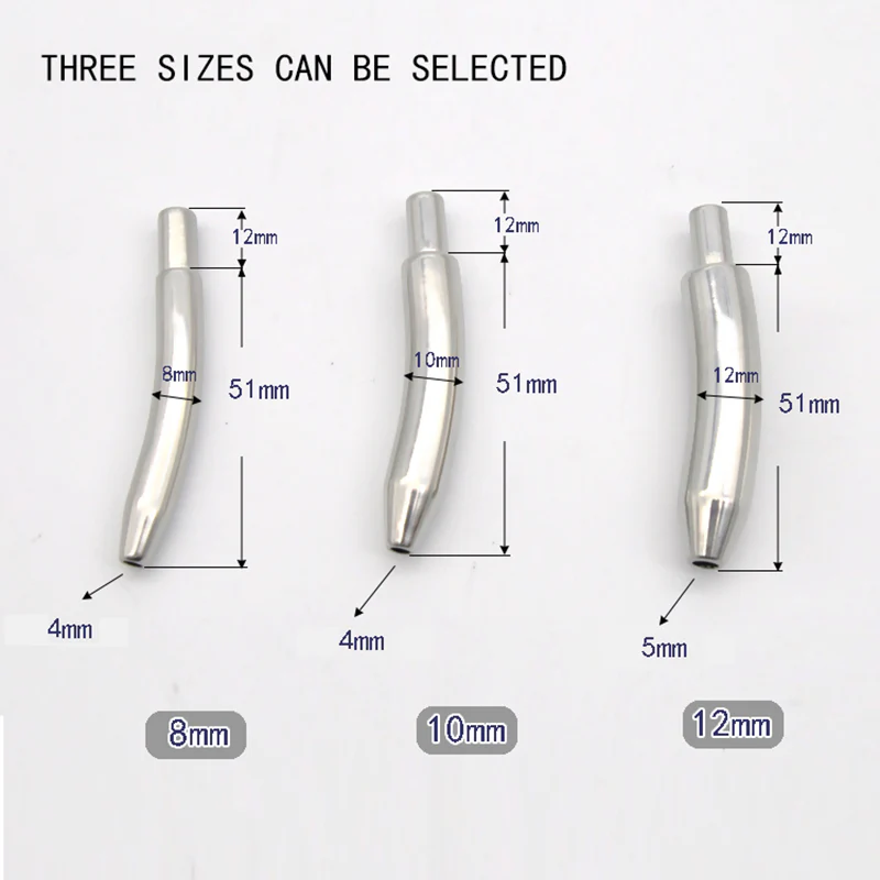 Keuschheitskäfig aus Metall mit verstellbarem Harnröhrenkatheter 8 bis 12 mm, A279-P - Image 7