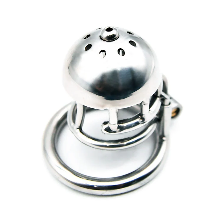Keuschheitskäfig aus Mischmetall mit Harnröhrenkatheter PA A400-3 - Image 8