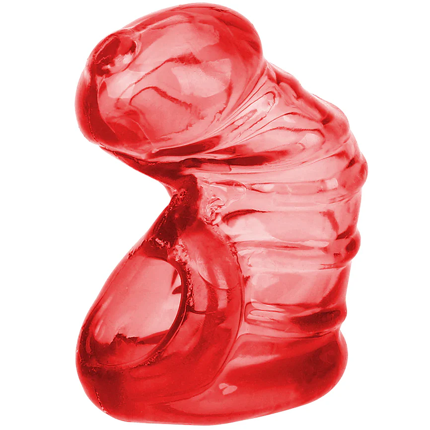 Keuschheitskäfig aus Silikon  Das rote Kondom