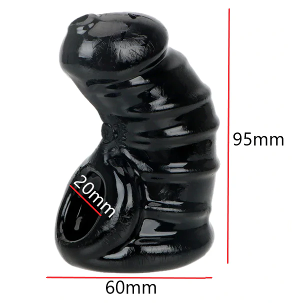 Keuschheitskäfig aus Silikon  Das schwarze Kondom - Image 2