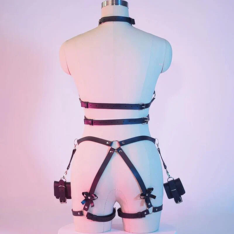 Bdsm Harness Damen Leder Set - Image 4
