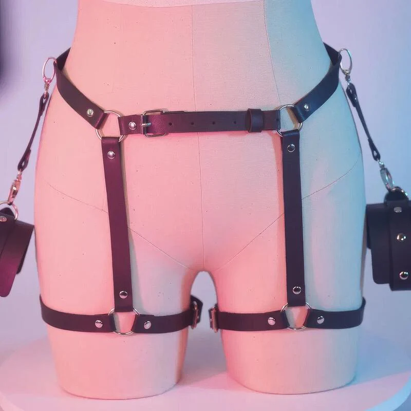 Bdsm Harness Damen Leder Set - Image 5