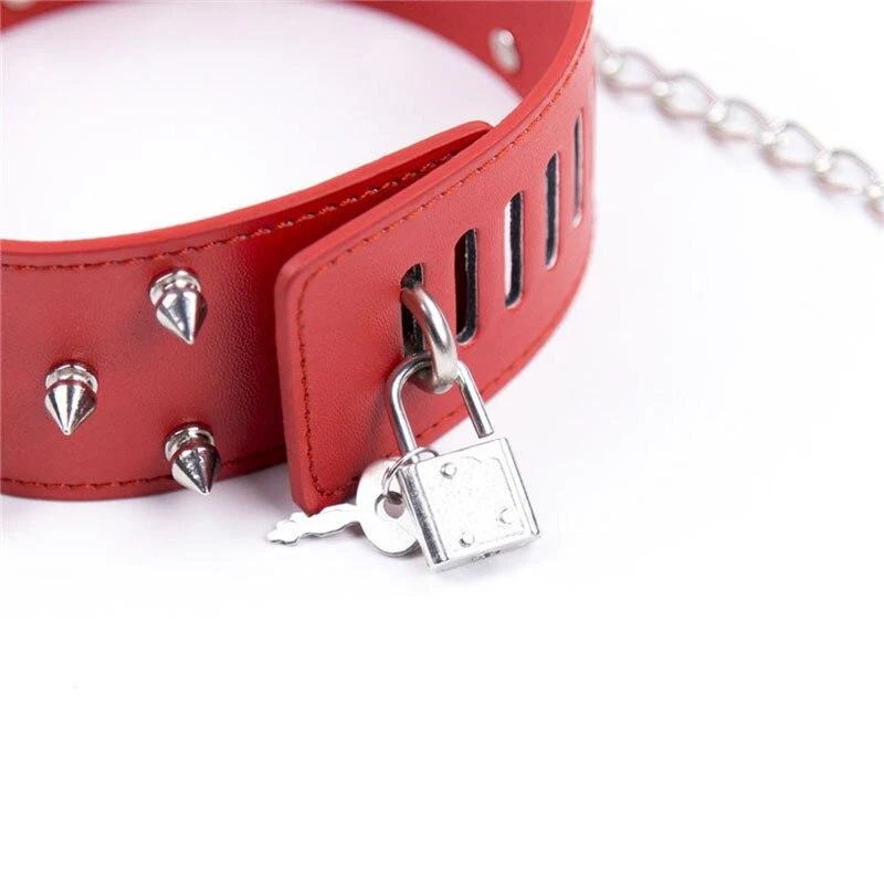 Leine bdsm halsband Mit Nieten - Image 3