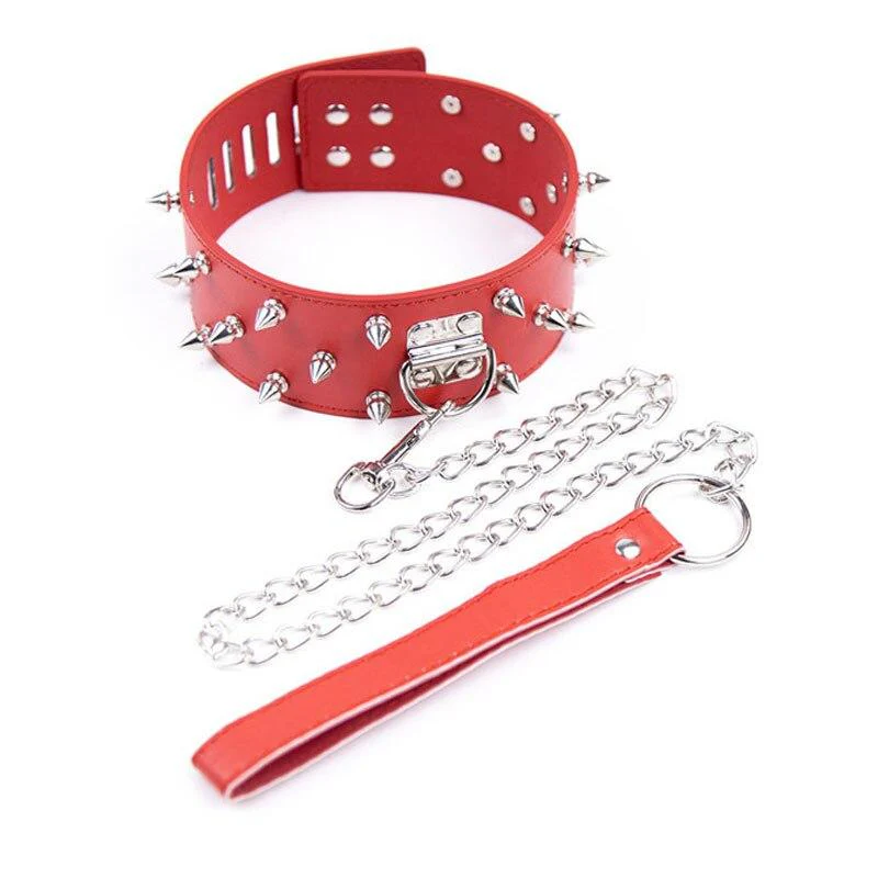 Leine bdsm halsband Mit Nieten - Image 5