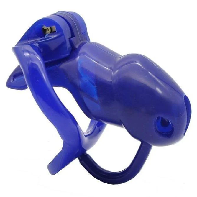 Männlicher Keuschheitskäfig GB 3000 Blue mit Hodenseparator