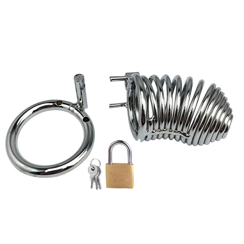 Keuschheitskäfig Für Männer Metall Feder - Image 3