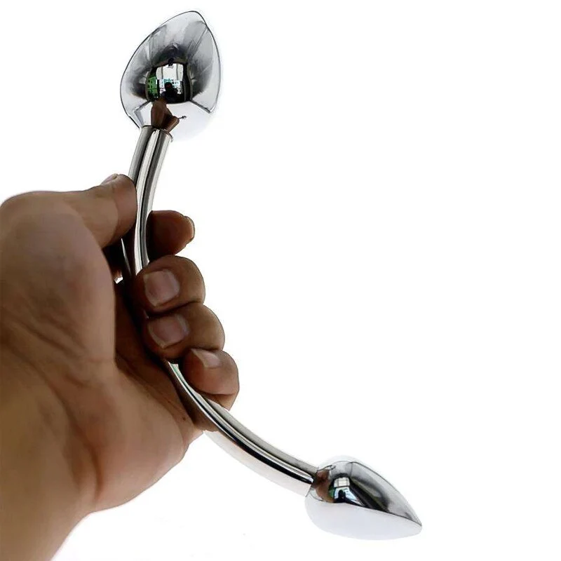 Metall-Analplug mit Doppelkopf - Keuschheitszubehör - Image 10