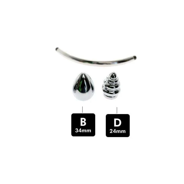 Metall-Analplug mit Doppelkopf - Keuschheitszubehör - Image 4