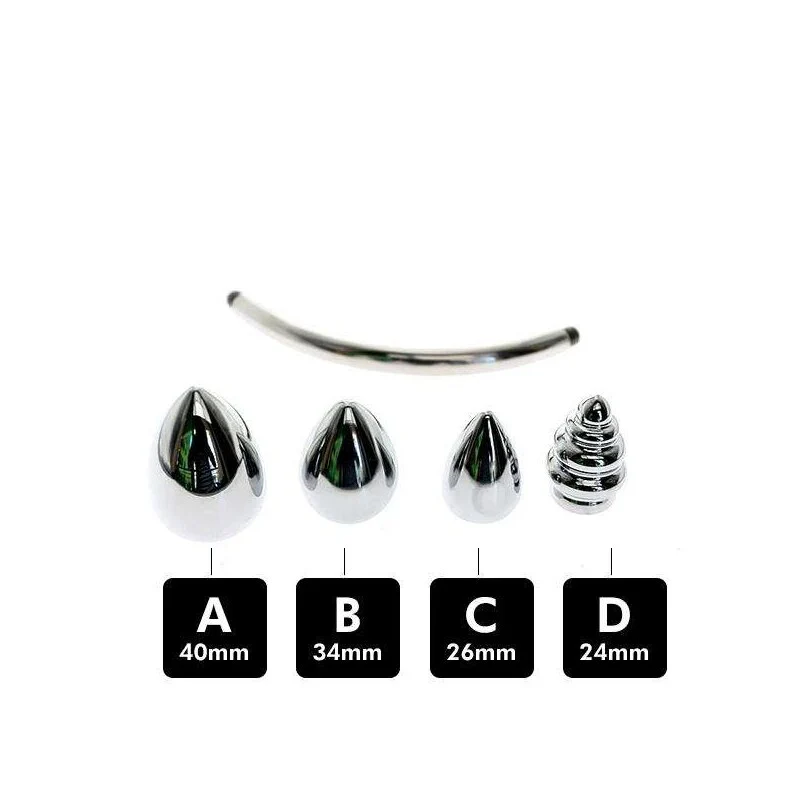 Metall-Analplug mit Doppelkopf - Keuschheitszubehör - Image 5