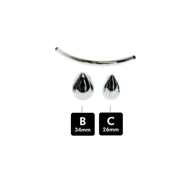 Metall-Analplug mit Doppelkopf - Keuschheitszubehör - Image 8