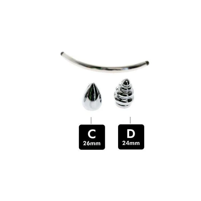 Metall-Analplug mit Doppelkopf - Keuschheitszubehör - Image 9