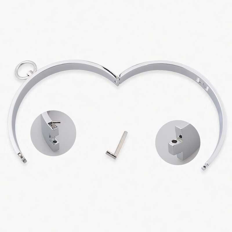 Metall bdsm halsband + Leine - Image 5