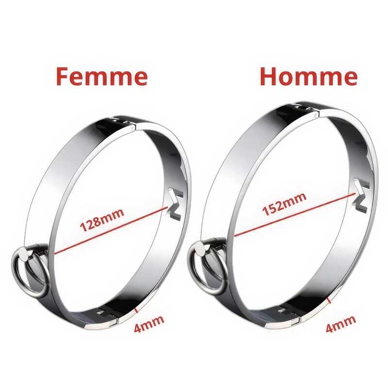 Metall bdsm halsband + Leine - Image 6