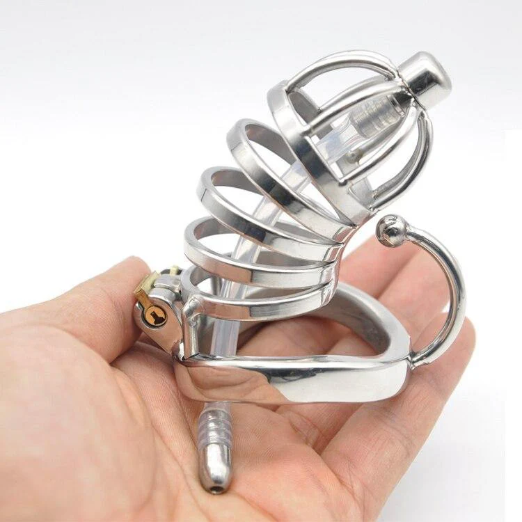 Metall-Keuschheits-Käfig mit Ureter-Plug - Cobra - Image 3