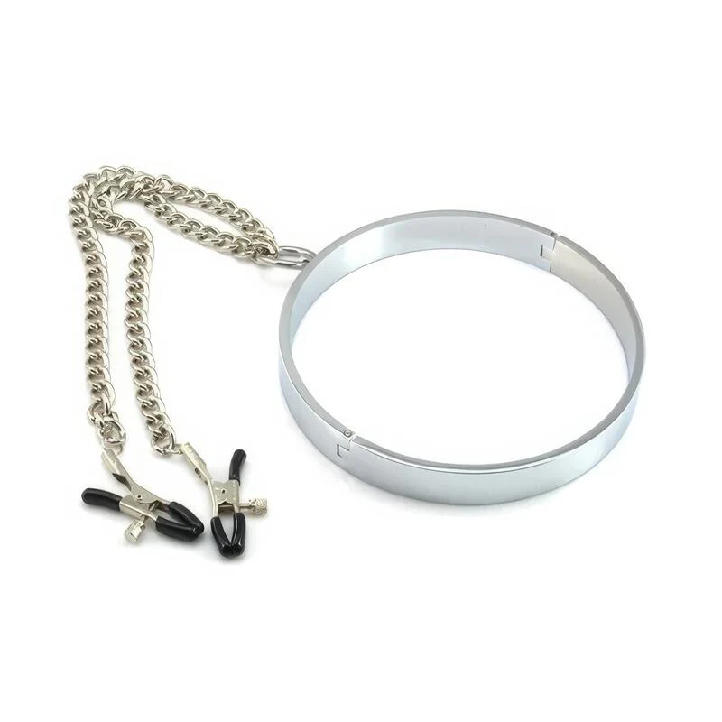 Nippelklemmen Mit Metall Halsband BDSM - Image 2