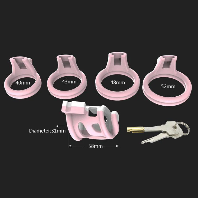 Plastik Keuschheitskäfig Mann - Pink Hole - Image 4