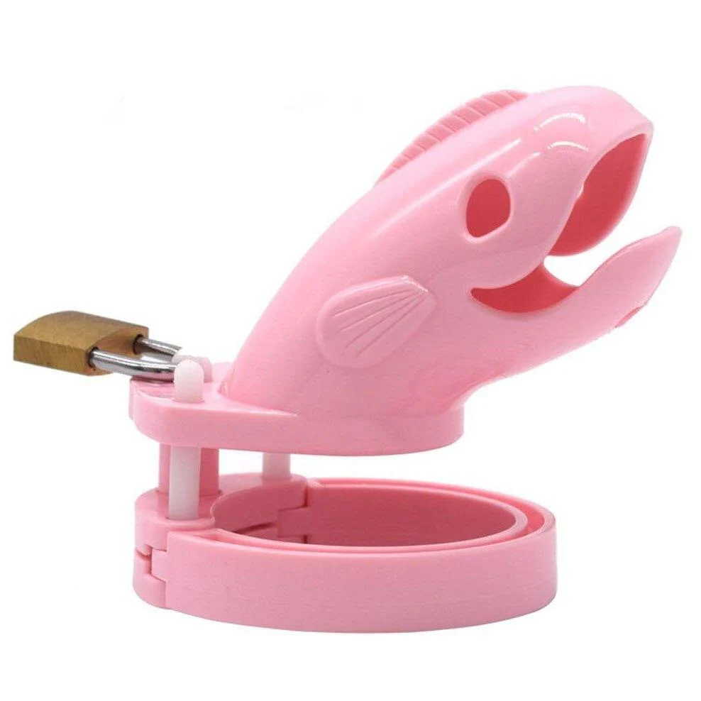 Plastik Peniskäfig für Männer - The fish rosa
